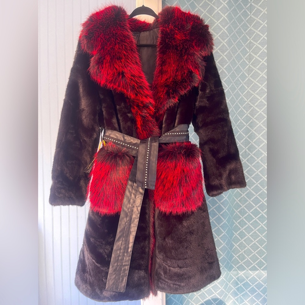 Faux fur winter coat. Perfect for winter weather!